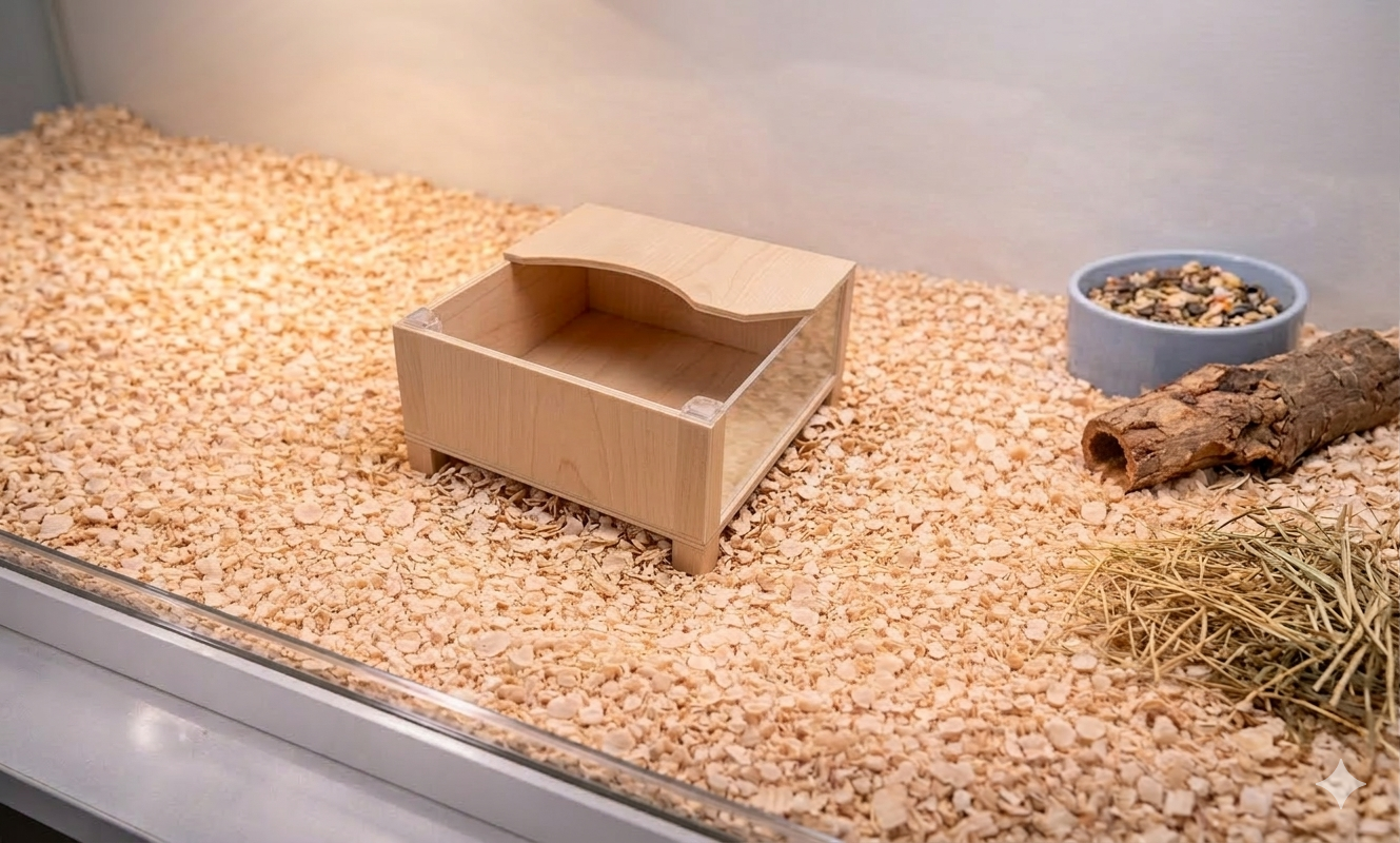Square Sand Bath for Hamsters and Small Rodents