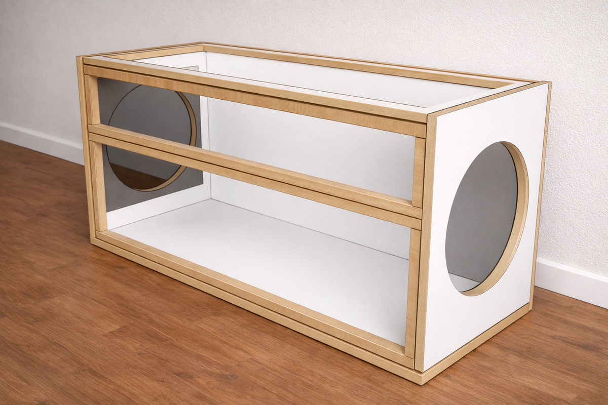 Waterproof Wooden Hamster Habitat | Enclosure with Plexiglass and Openable Roof