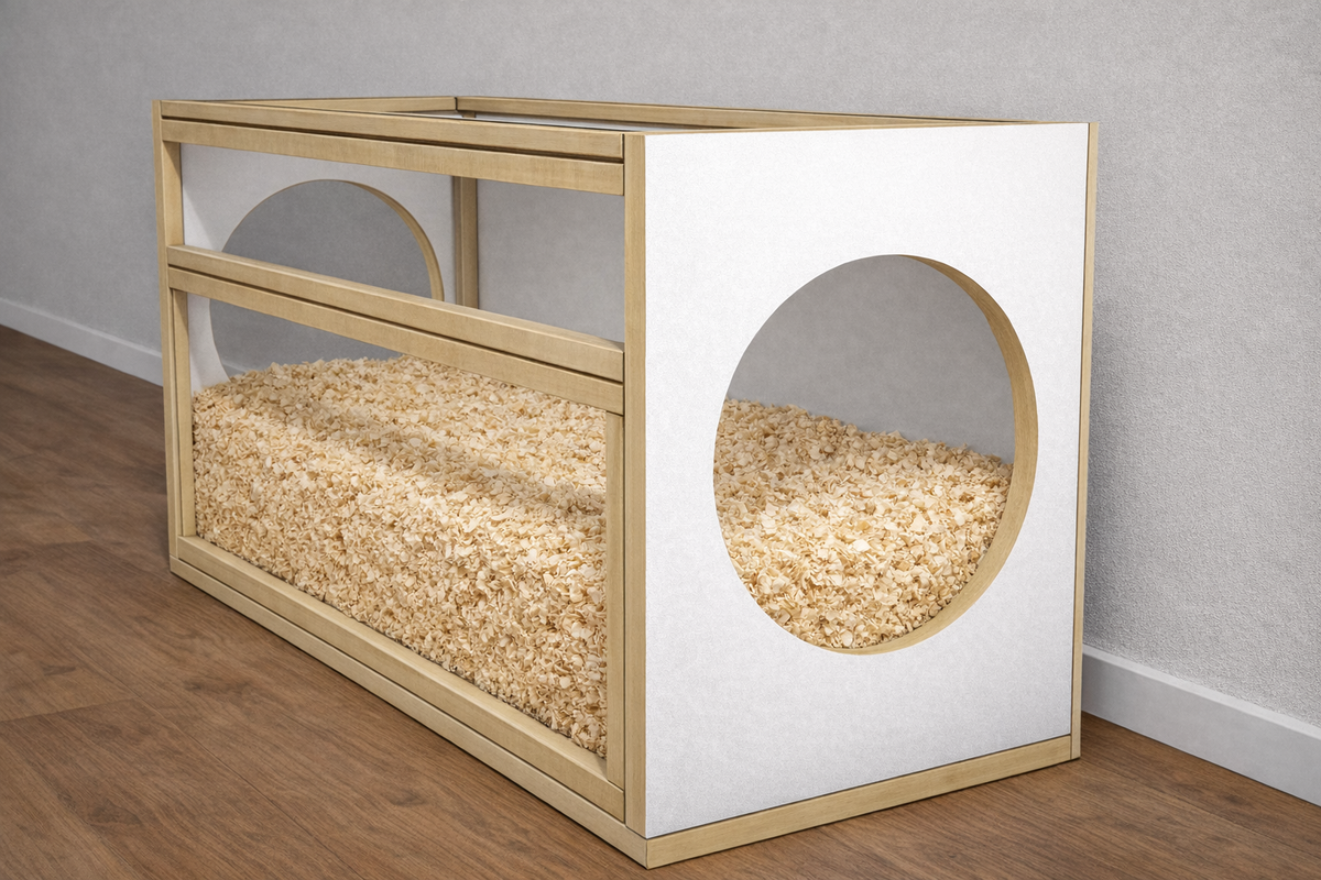 Waterproof Wooden Hamster Habitat | Enclosure with Plexiglass and Openable Roof