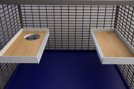 Waterproof Rectangular Wooden Shelf with Aluminum Edges for Rodents