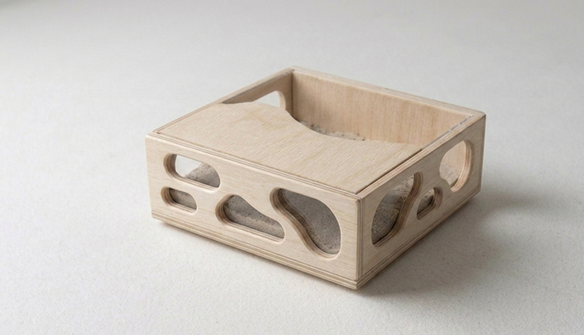 Square Sand Bath for Hamsters and Small Rodents