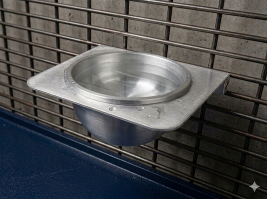 Aluminum Shelf with Rat Pool – Shelf with Integrated Bowl
