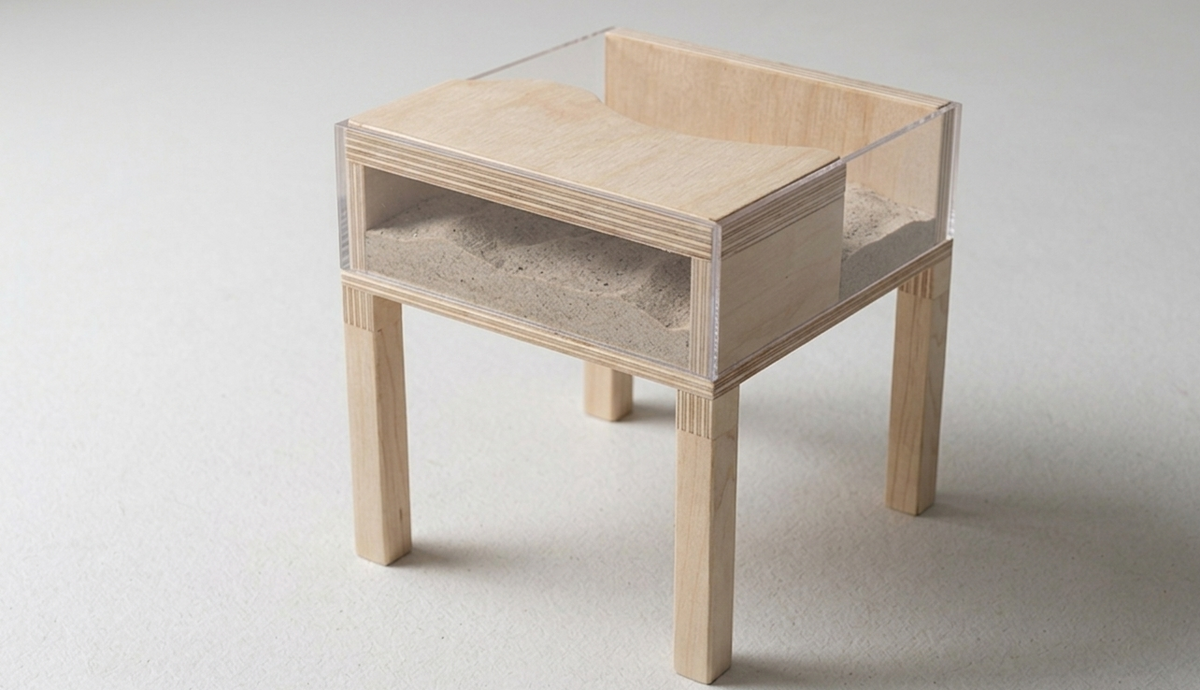 Square Sand Bath for Hamsters and Small Rodents