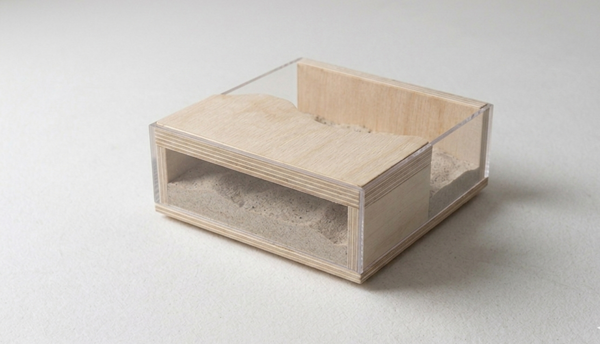 Square Sand Bath for Hamsters and Small Rodents