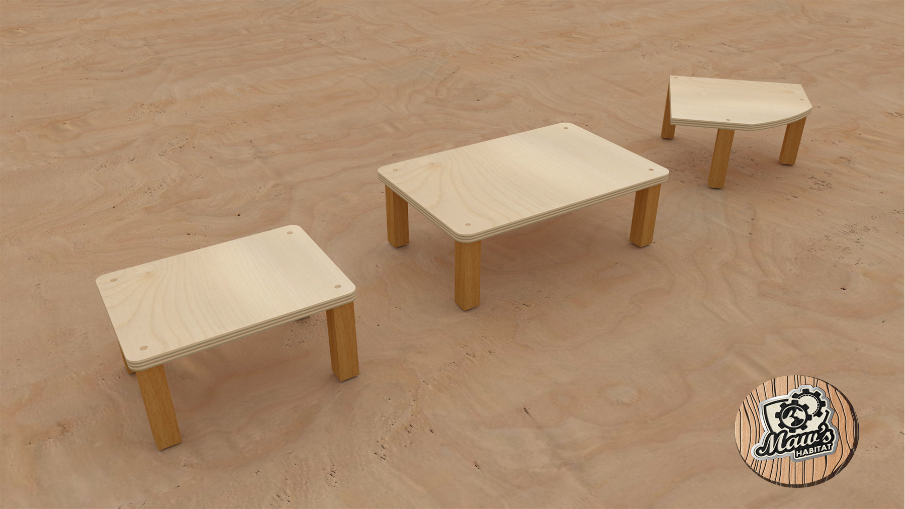 Tiny Paws Deck - Tavolini per Terrari - Maw's Habitat di Mauro Giannattasio